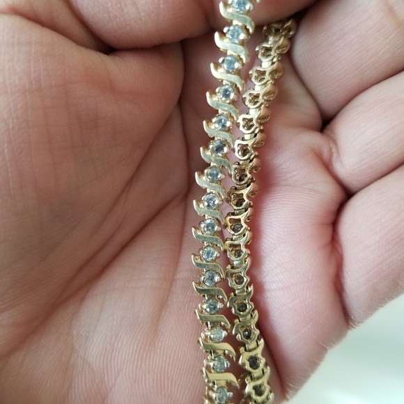 Sale! 10k Gold Tennis Diamond Carats Bracelet - Picture 8 of 16